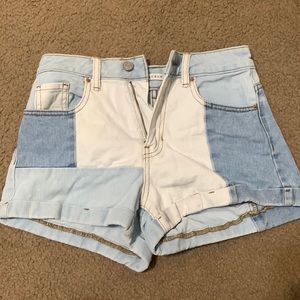 Denim color block PacSun/ Brady shorts